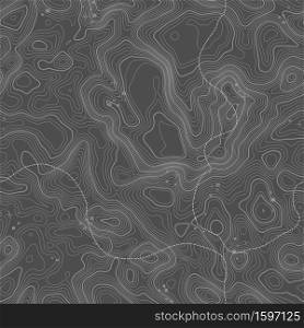 Seamless pattern. Topographic map background with space for copy Seamless texture. geographic grid abstract vector illustration . Mountain hiking trail terrain .. Seamless pattern. Topographic map background with space for copy Seamless texture. Line topography map contour background , geographic grid . Mountain hiking trail over terrain .