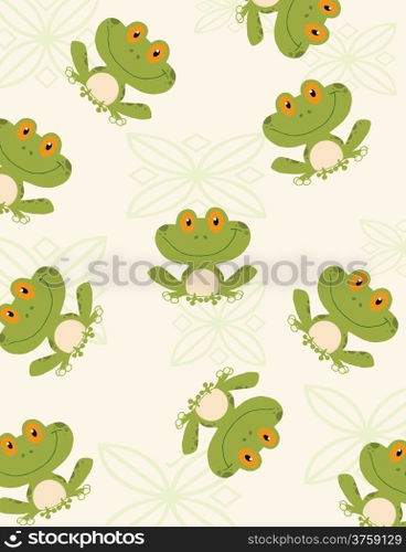 Seamless Pattern Tree Frog