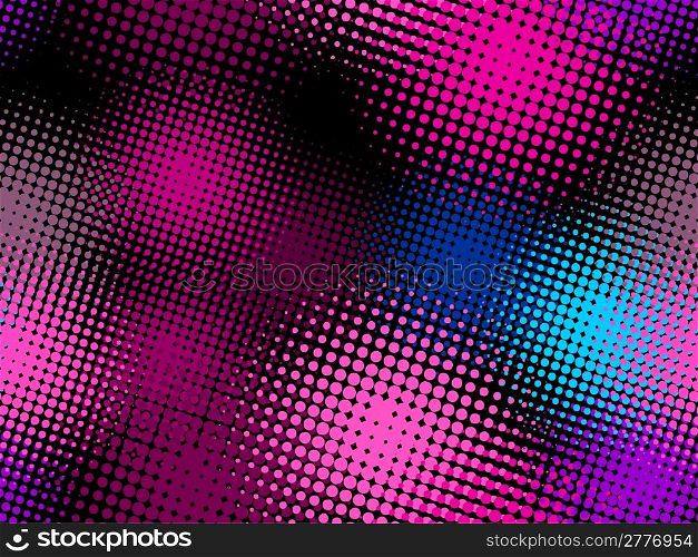 seamless pattern, vector halftone effect, illusion of the gradient