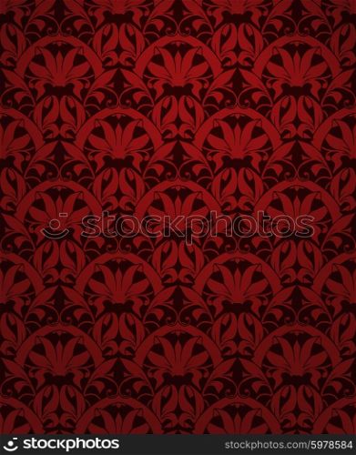 Seamless pattern vector, red