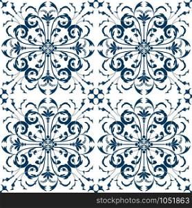 Seamless Pattern Vintage Victorian Tile. Vector illustration. Seamless Pattern Vintage Victorian Tile