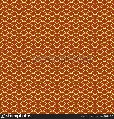 Seamless pattern. Wave. Fish scales texture. Vector illustration. Scrapbook, gift wrapping paper, textiles. Simple background