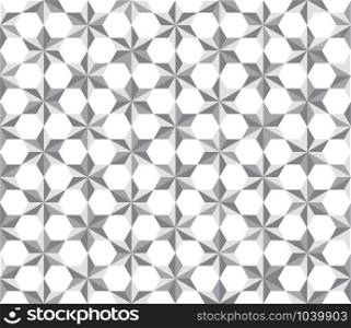 Seamless pattern white stars polygon background - Vector illustration