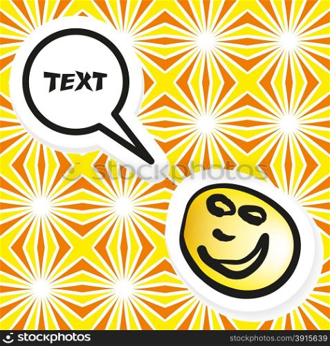 seamless pattern with a talking smiley