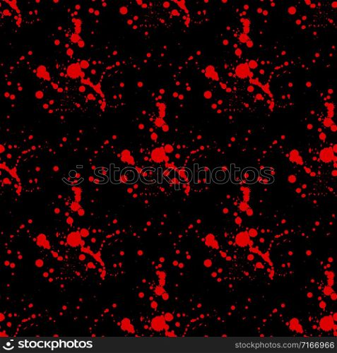 Seamless pattern with abstract blots. Blood splashes vector texture. Blood splashes seamless pattern