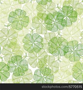 Seamless pattern with abstract clover leaves.