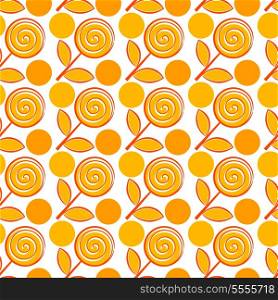 Seamless pattern with abstract flowers