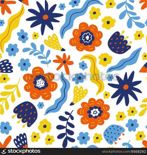Seamless pattern with abstract flowers. Creative floral surface design. Vector design for paper, cover, fabric interior decor.. Seamless pattern with abstract flowers. Creative floral surface design. Vector design for paper, cover, fabric interior decor