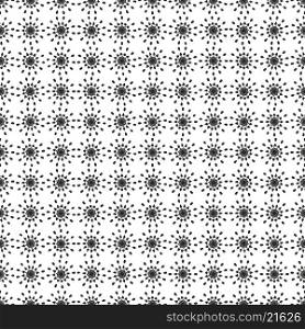 Seamless pattern with abstract flowers. Repeating modern stylish geometric background. Simple abstract monochrome vector texture.. Seamless pattern with abstract flowers. Repeating modern stylish geometric background. Simple black monochrome vector texture