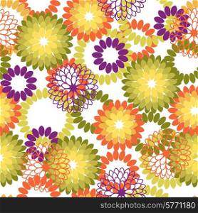 Seamless pattern with abstract flowers. Vector illustration.. Seamless pattern with abstract flowers. Vector illustration