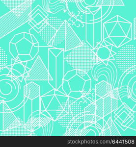 Seamless pattern with abstract geometric shapes. Line art background. Seamless pattern with abstract geometric shapes. Line art background.