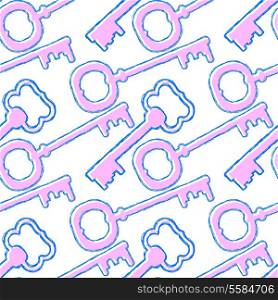 Seamless pattern with abstract keys.