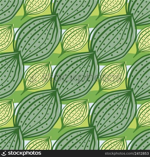 Seamless pattern with abstract leaves. Leaf endless background. Contemporary floral wallpaper. Modern design for fabric, textile print, surface, wrapping, cover, greeting card. Vector illustration. Seamless pattern with abstract leaves. Leaf endless background. Contemporary floral wallpaper.