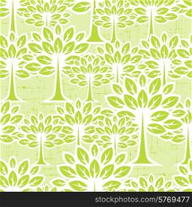 Seamless pattern with abstract trees.