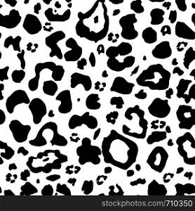 Seamless pattern with animal print leopard. Fashionable stylish pattern with an ornament from a cheetah, a panther. Wild background for textiles, packaging, design.. Seamless pattern with animal print leopard.