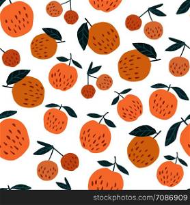 Seamless pattern with apples and leaves. Cute apples background. Design for fabric, textile print, wrapping paper, children textile. Vector illustration. Seamless pattern with apples and leaves. Cute apples background.