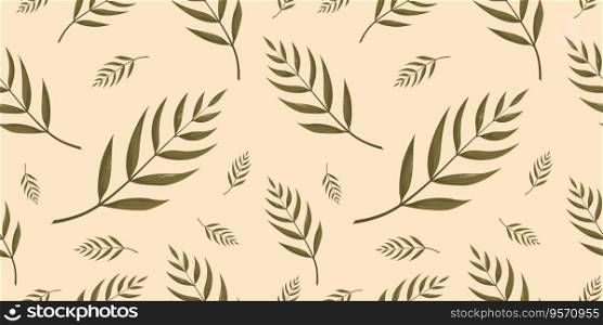 Seamless pattern with autumn fall green ash or sumac leaves. Perfect for wallpaper, wrapping paper, web sites, background, social media, blog, presentation and greeting cards.