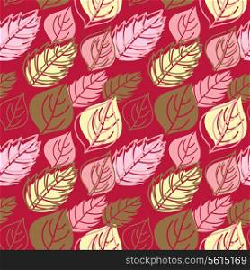 Seamless pattern with autumn leafs