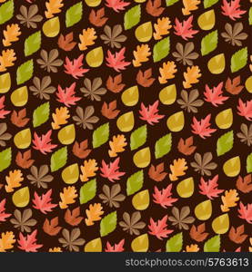 Seamless pattern with autumn leaves.