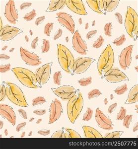 Seamless pattern with autumn leaves. Illustration for creative design, simple backgrounds, textiles, banners and textures
