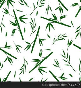 Seamless pattern with bamboo on white background. Vector illustration.. Seamless pattern with bamboo on white background.