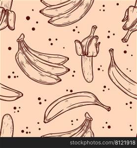 Seamless pattern with bananas. Design element for poster, card, banner, flyer. Vector illustration