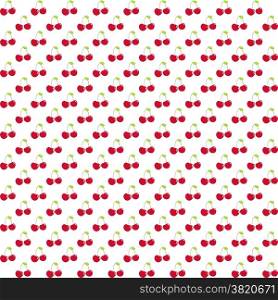 Seamless pattern with berry cherry. Endless repeating print background texture. Fabric design. Vector pattern