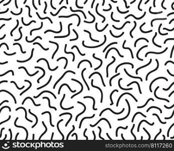 Seamless pattern with black confetti on a white background