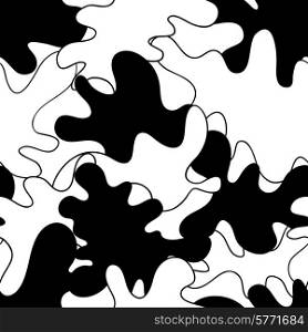 Seamless pattern with blots, abstract vector background.