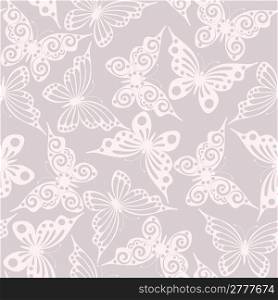 Seamless pattern with butterflies(can be repeated and scaled in any size)