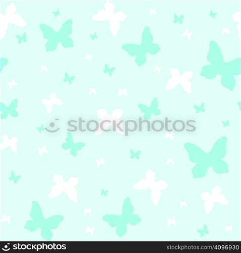 seamless pattern with butterflies, vector illustration