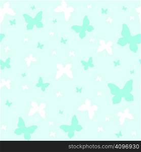 seamless pattern with butterflies, vector illustration