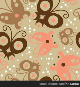 Seamless pattern with butterfly