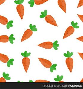 Seamless pattern with carrot fruit. Ideal for textiles, packaging, paper printing, simple backgrounds and textures.