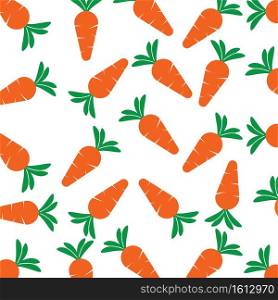 Seamless pattern with Carrot on a white background
