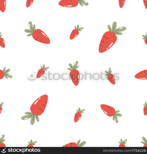 Seamless pattern with carrots of different sizes. Vector illustration. Seamless pattern with carrots of different sizes.