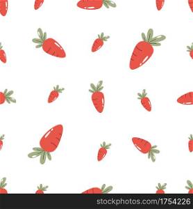 Seamless pattern with carrots of different sizes. Vector illustration. Seamless pattern with carrots of different sizes.
