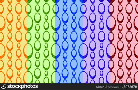 Seamless pattern with chain. Simple colorful vector ornament for textile, prints, wallpaper, wrapping paper, web etc. Available in EPS