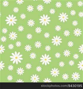 Seamless pattern with chamomile. Vector illustration