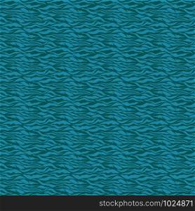 Seamless pattern with chaotic shapes in turquoise hues, similar to sea, hand drawing vector