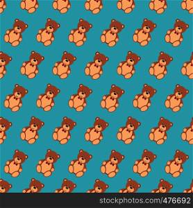 Seamless pattern with children's Teddy bear for a toy design and children's clothes, flat design
