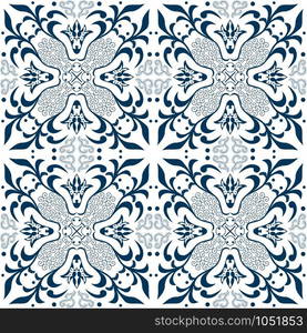 Seamless pattern with chinese ornament floral. Vector illustration. Seamless pattern with chinese ornament floral