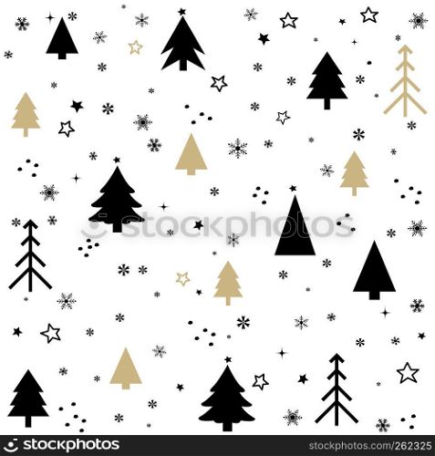 Seamless pattern with Christmas postcard