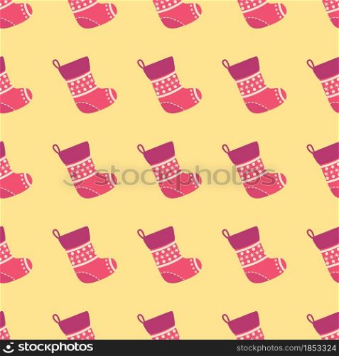 Seamless pattern with christmas socks. illustration for Merry Christmas and Happy New Year print design. Seamless pattern with christmas socks. illustration for Merry Christmas and Happy New Year print design.