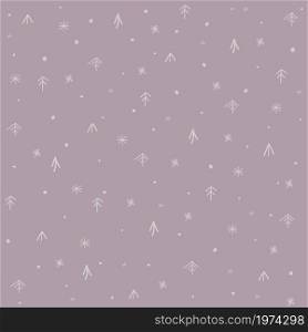 Seamless pattern with Christmas tree. Winter forest.