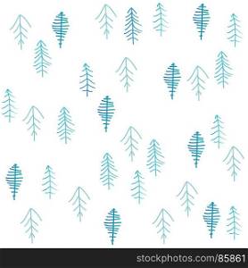 Seamless pattern with Christmas trees