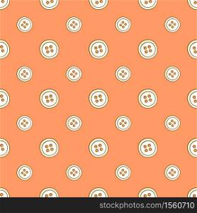 Seamless pattern with clothing buttons. Vector illustration in doodle style on orange background. Seamless pattern with clothing buttons. Vector illustration