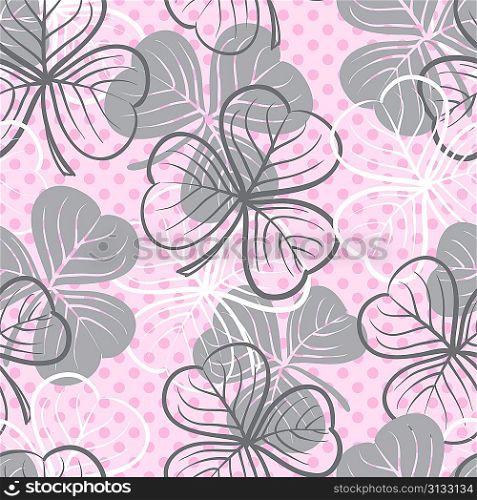 Seamless pattern with clover