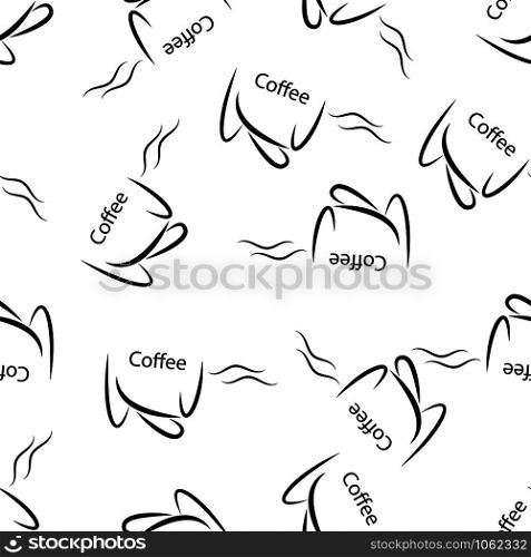 Seamless pattern with coffee Cup and coffee beans. The ideal solution for textile, packaging, paper printing, backgrounds, Wallpapers and textures.