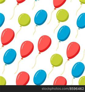 Seamless pattern with color balloons. Decoration for celebration and holiday.. Seamless pattern with color balloons. Decoration for celebration.